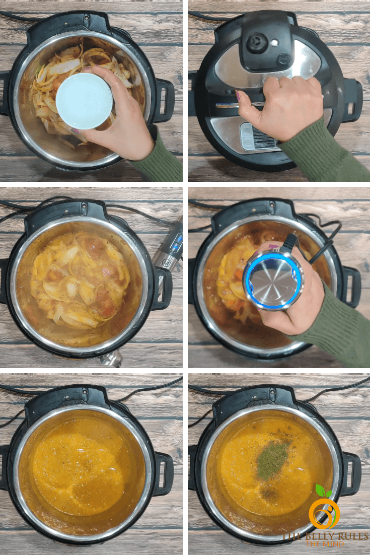 instant pot step by step kadhai masala