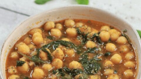 chana saag chickpea spinach