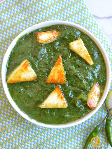 instant pot palak paneer / saag paneer