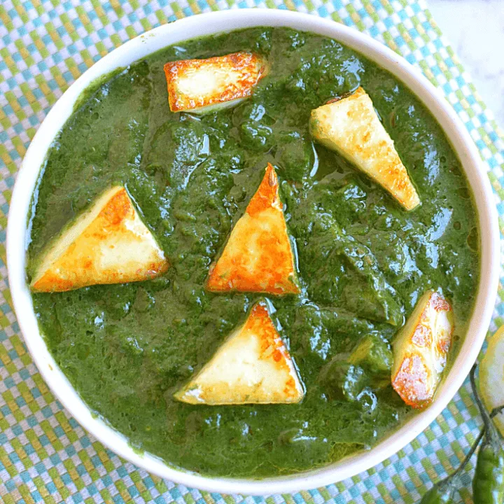 instant pot palak paneer / saag paneer