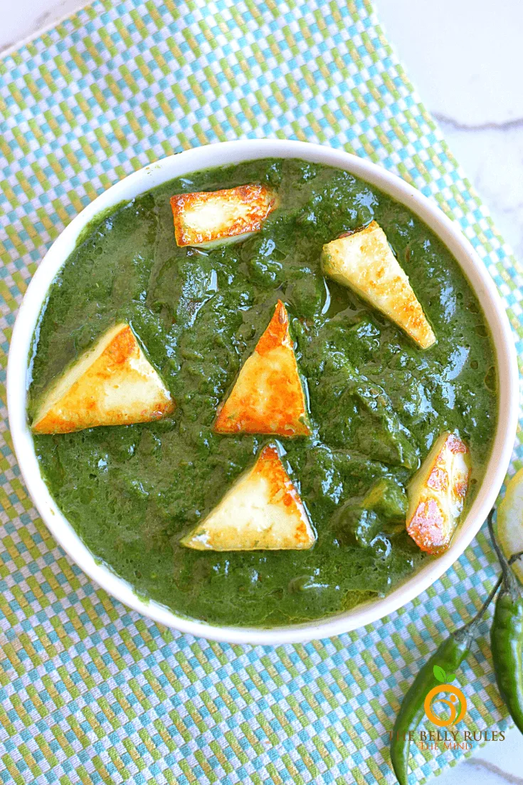 instant pot palak paneer / saag paneer