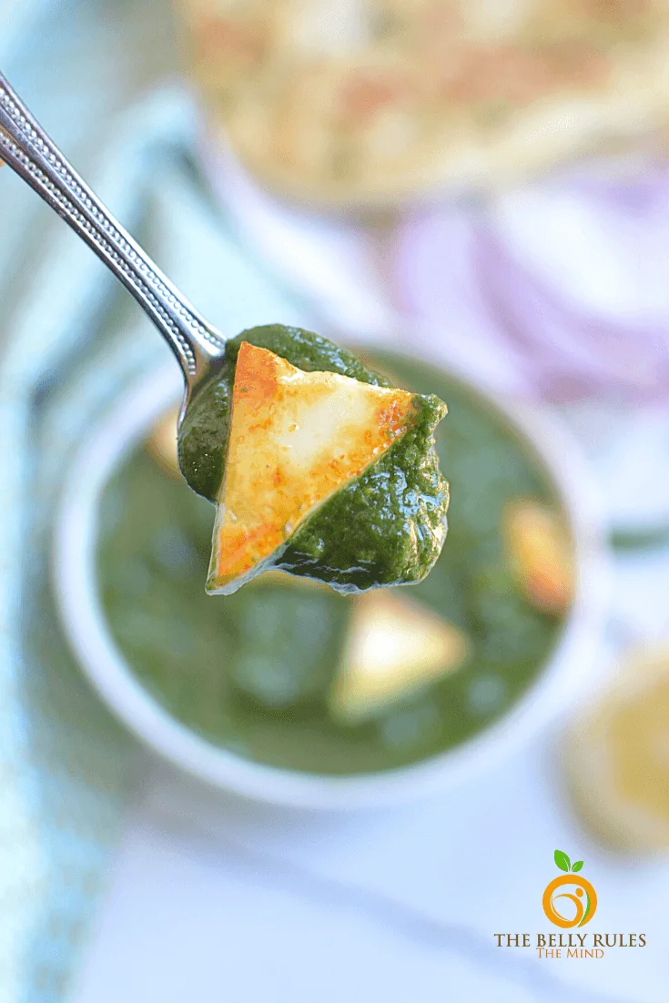 instant pot palak paneer / saag paneer