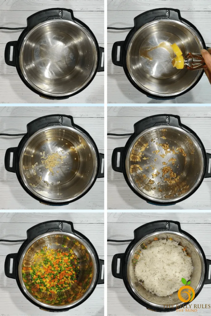 instant pot fried rice step by step