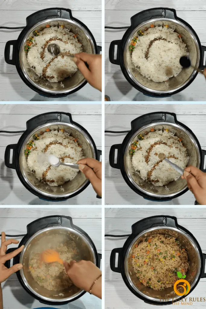 instant pot fried rice step by step