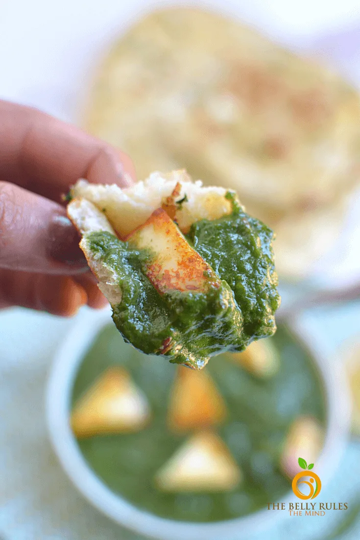 instant pot palak paneer / saag paneer