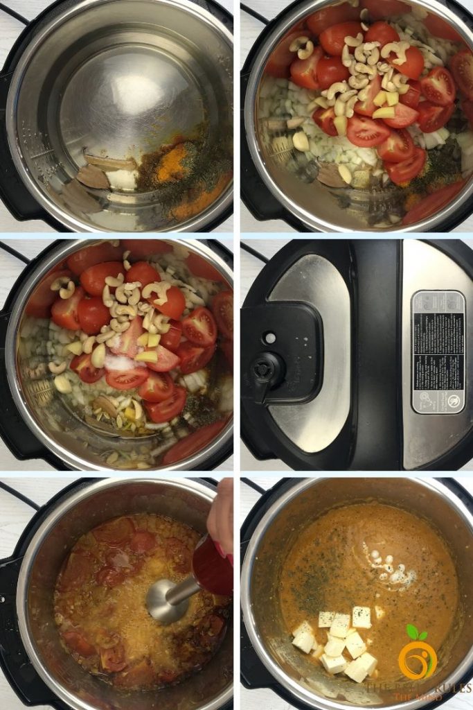 step by step instructions to make shahi paneer