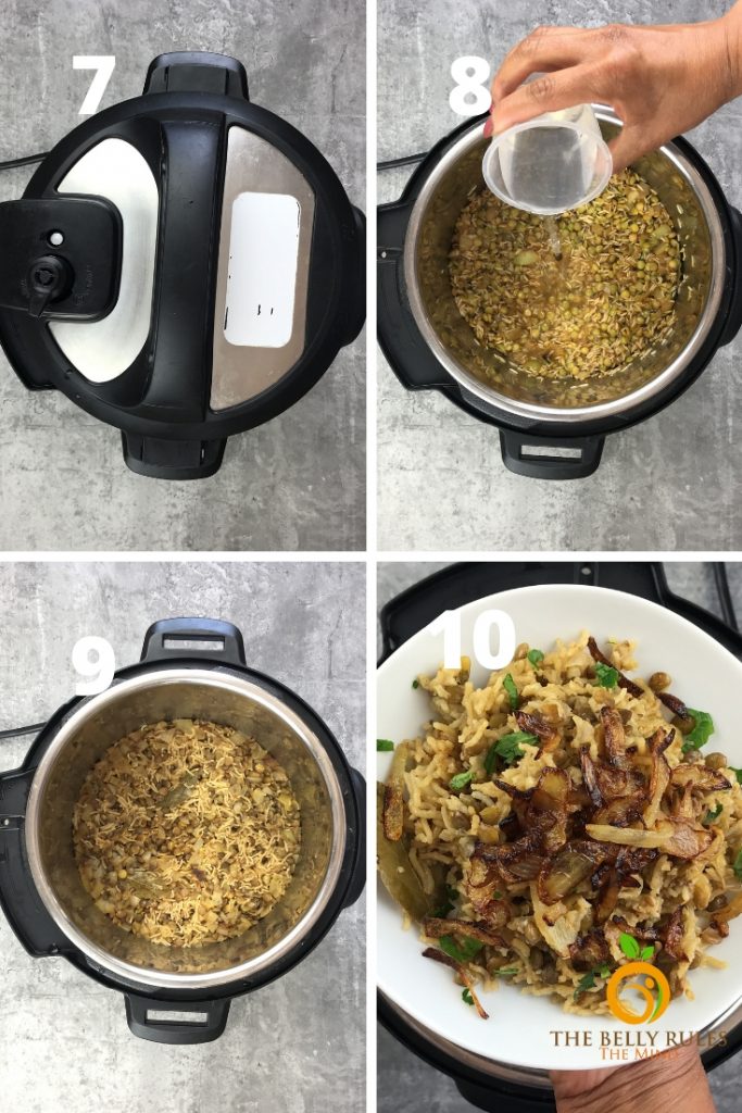 instant pot mujadara setp by step recipe