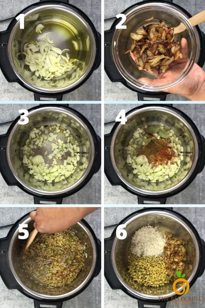 Instant Po Mujadara Lentils and Rice Recipe