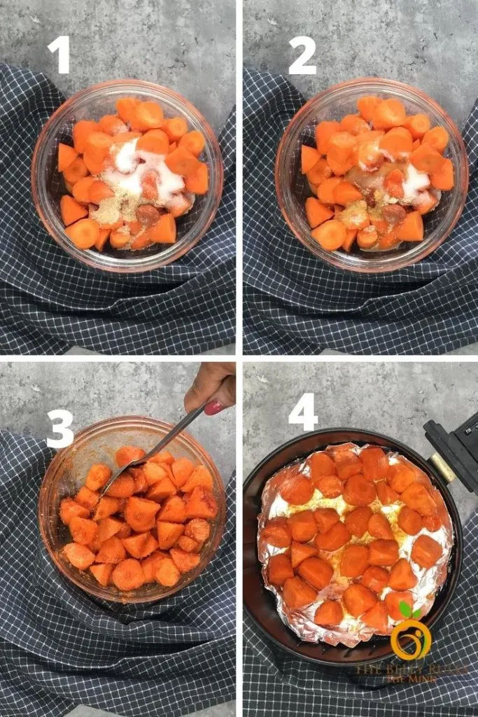 air fryer carrots step by step instructions