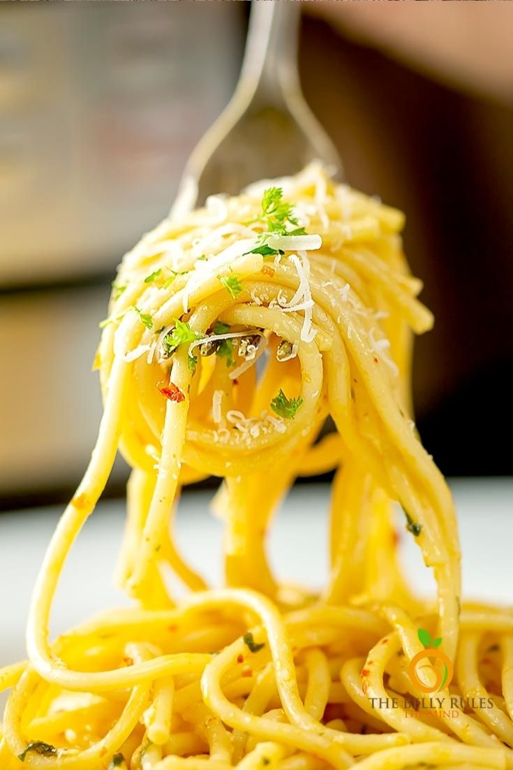 Spaghetti Aglio-e - olio/ instant pot aglio - e- olio