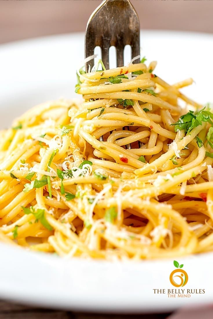 Spaghetti aglio - e -olio / Instant pot Aglio -e - olio