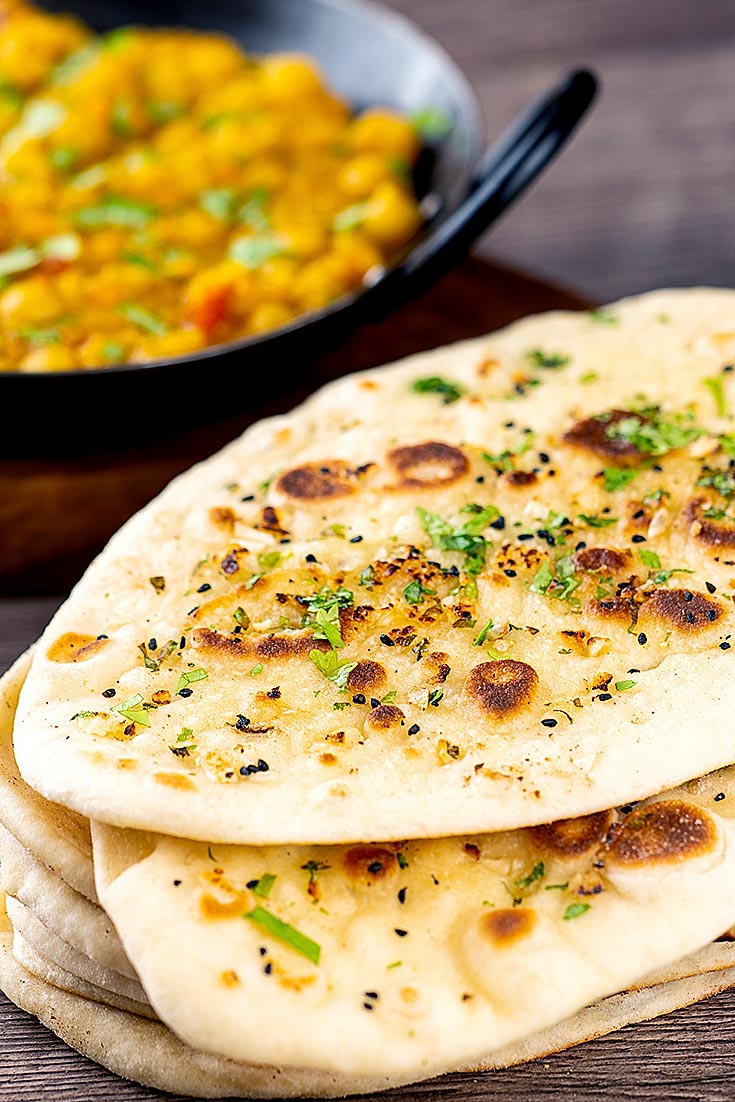 Garlic Naan Bread Recipe - The Belly Rules The Mind
