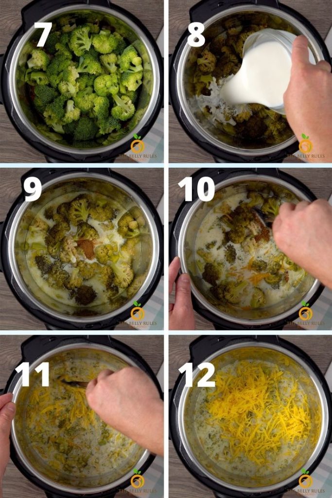 instant pot broccoli cheese soup recipe step by step instructions