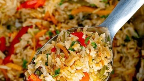 thai basil fried rice pin1 Vegan Thai Basil Fried Rice