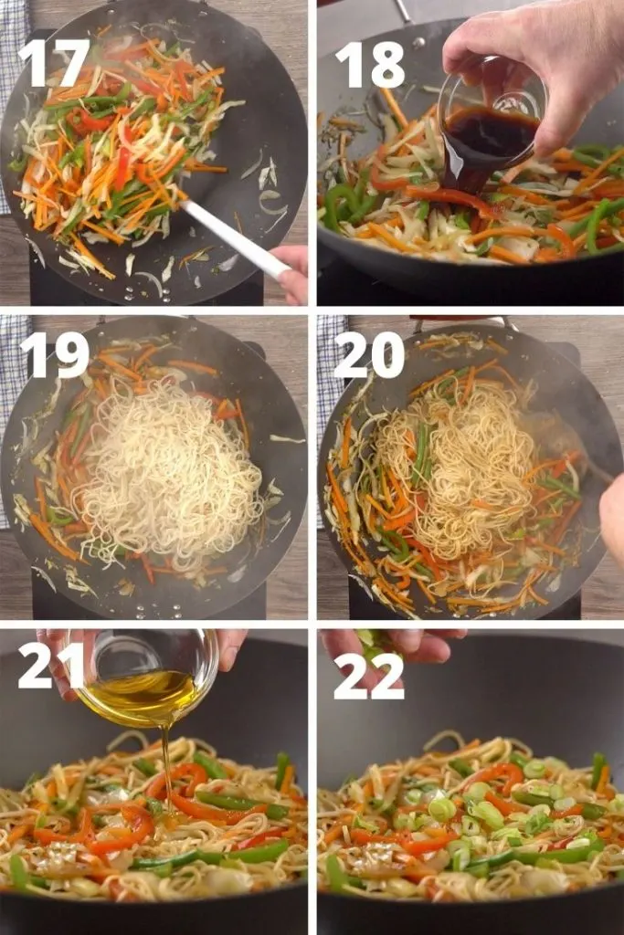 vegetable hakka noodles step by step instructions