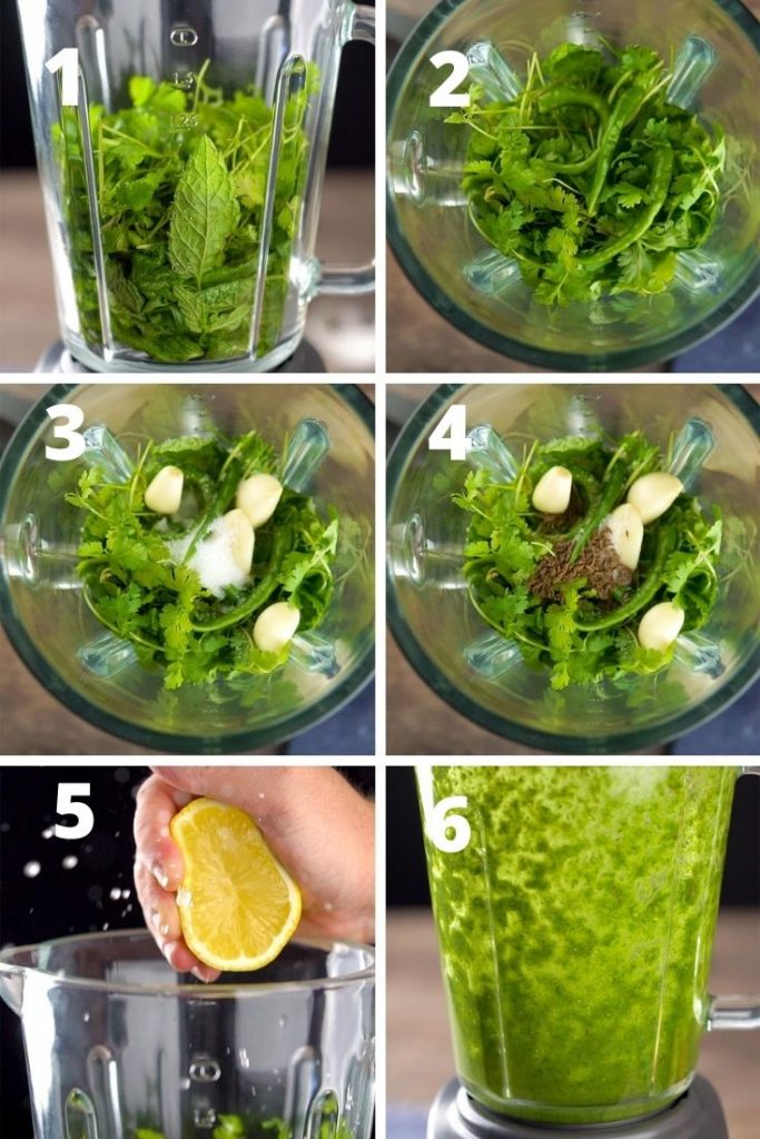 how to make green cilantro mint chutney step by step recipe