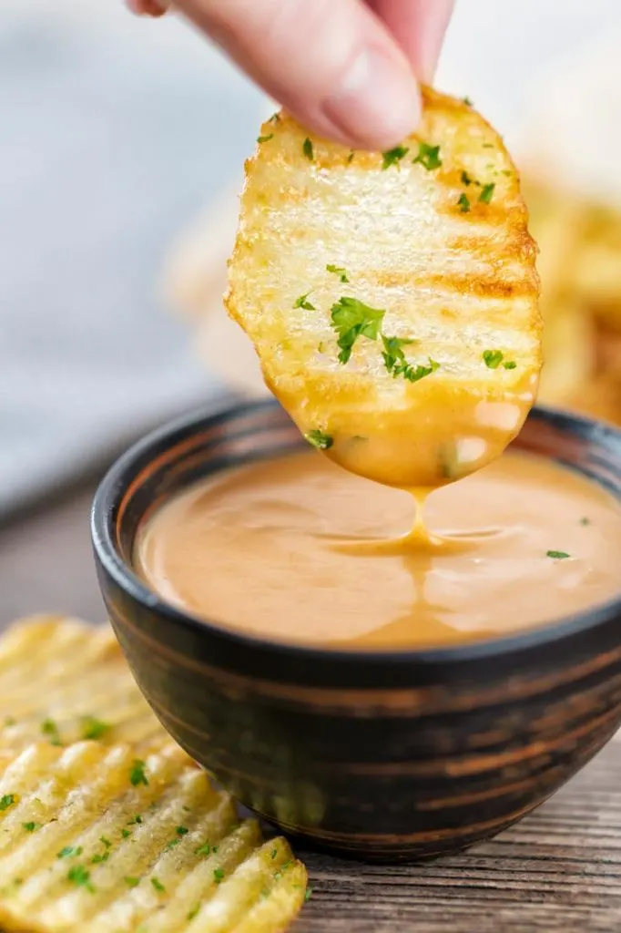 potato chips in air fryer with chic fil a sauce