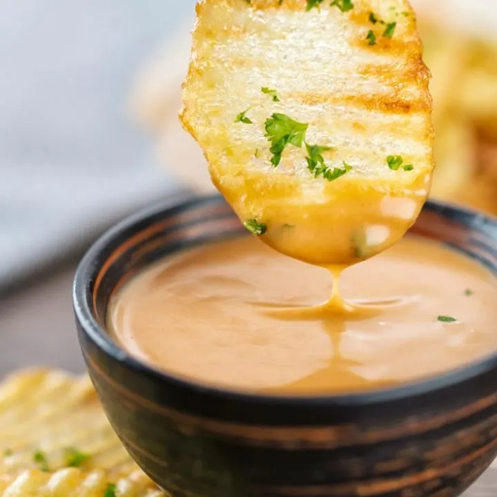 potato chips in air fryer with chic fil a sauce