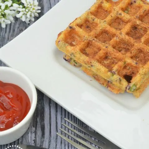 Savory Semolina Waffles