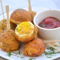 Egg Pakoda / Egg Fritters made in Appe pan