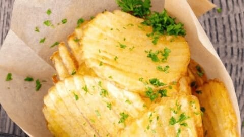 potato chips pin Crispy Air Fryer Potato Chips