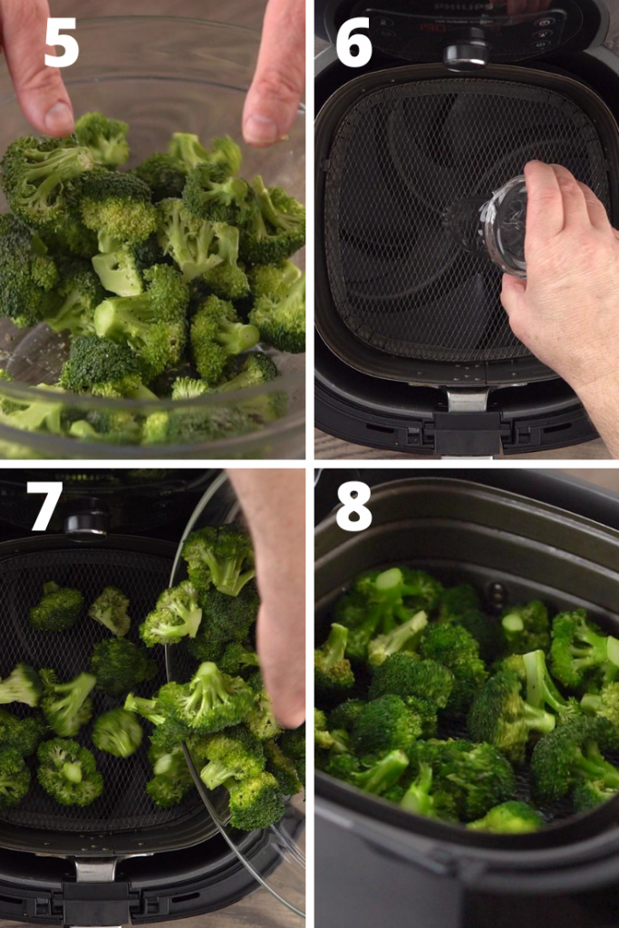 broccoli in air fryer step by step instructions