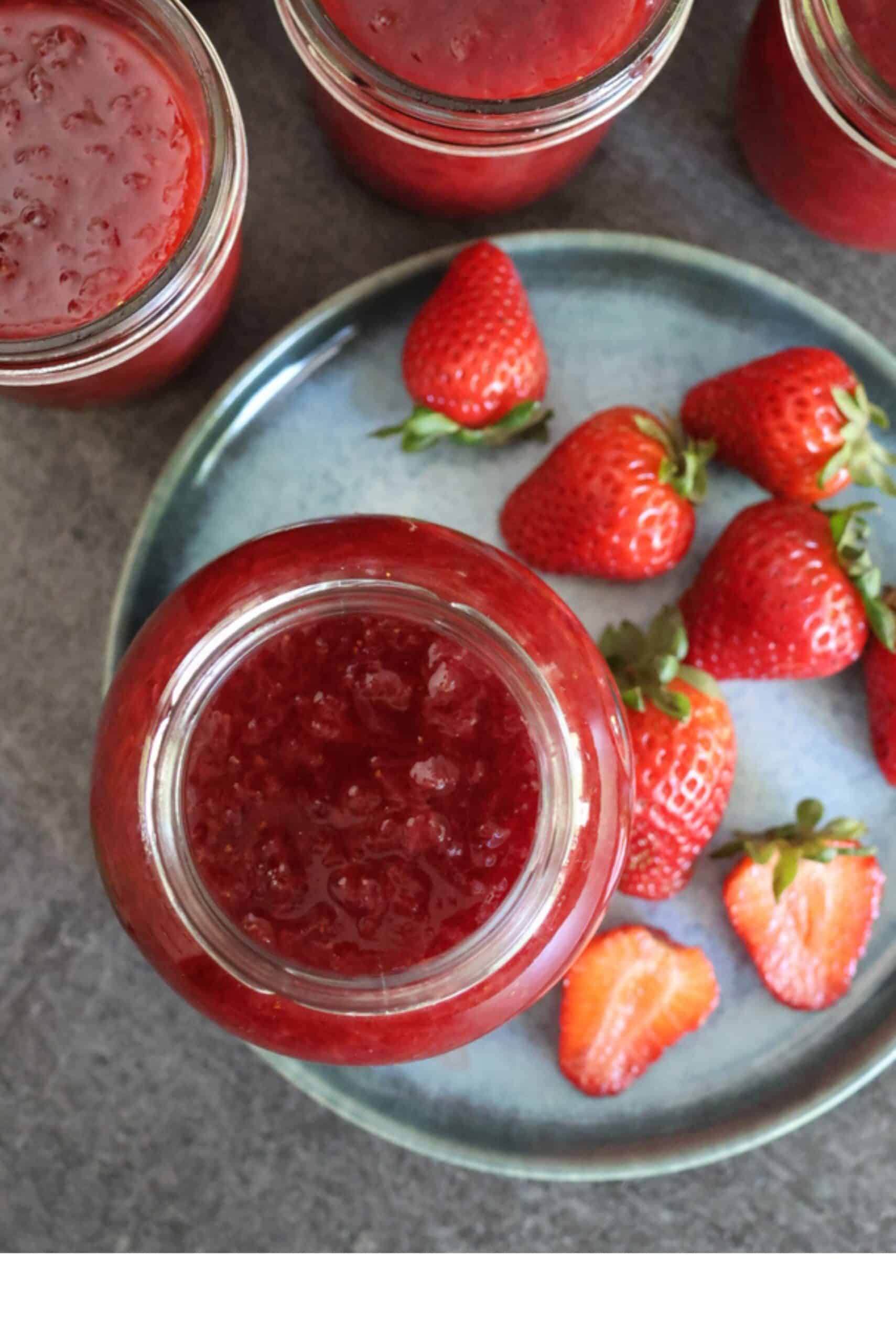 No pectin 3 Ingredient strawberry Jam