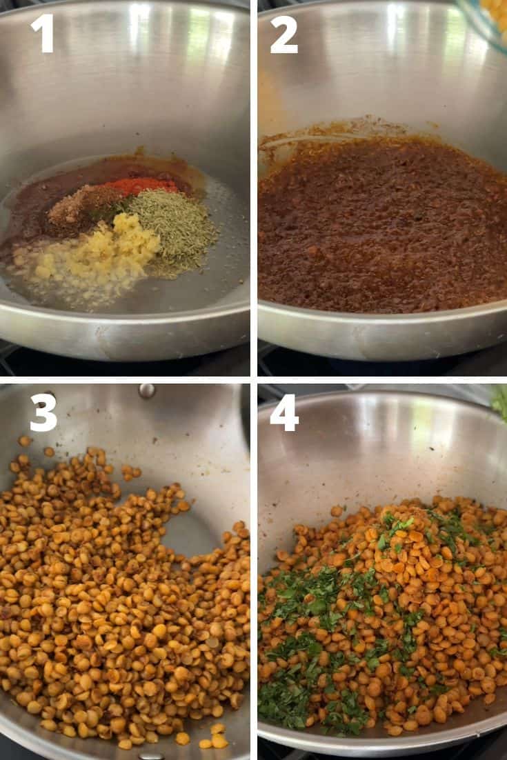 steps to make channa dal stuffing for aloo tikki chaat
