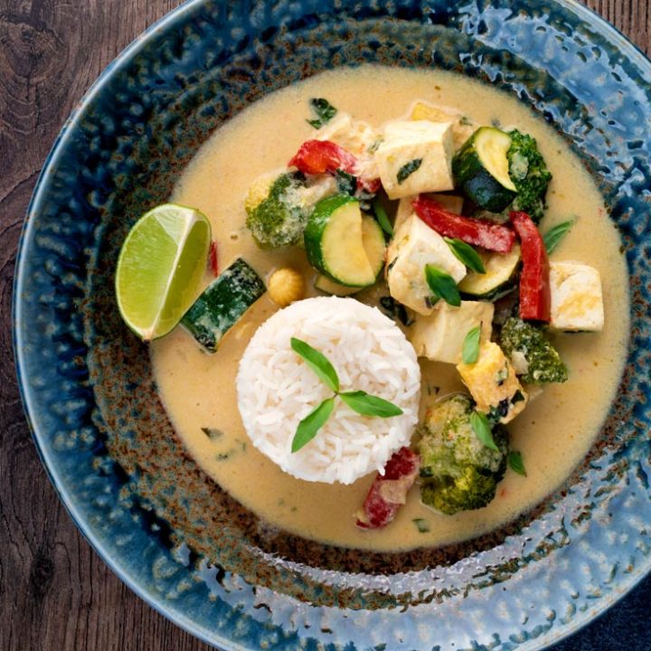 Green Thai Curry Recipe with rice