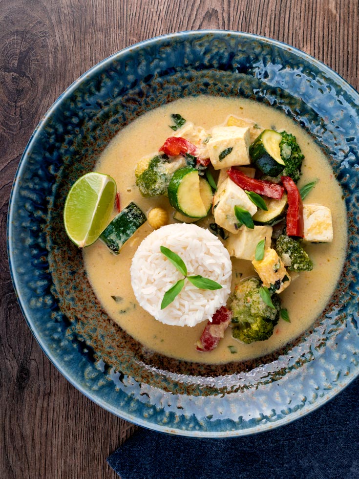 Green Thai Curry Recipe with rice