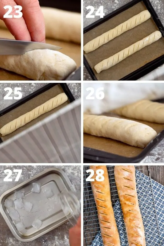 Crusty French Baguette step by step instructions 