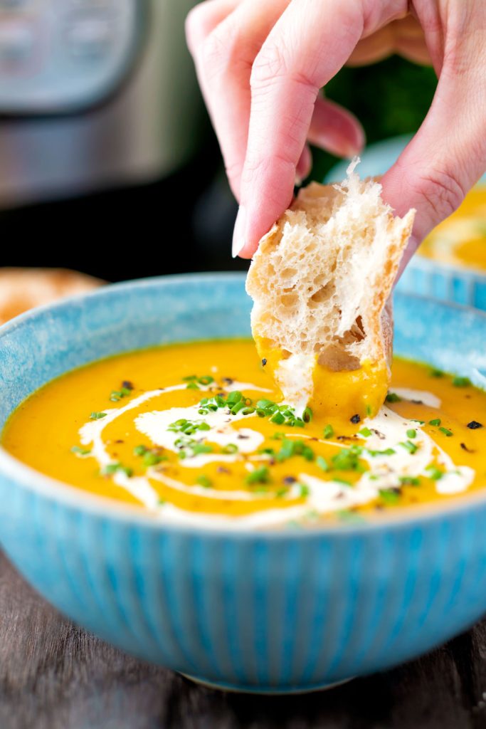 Carrot and Ginger Soup in a bowl