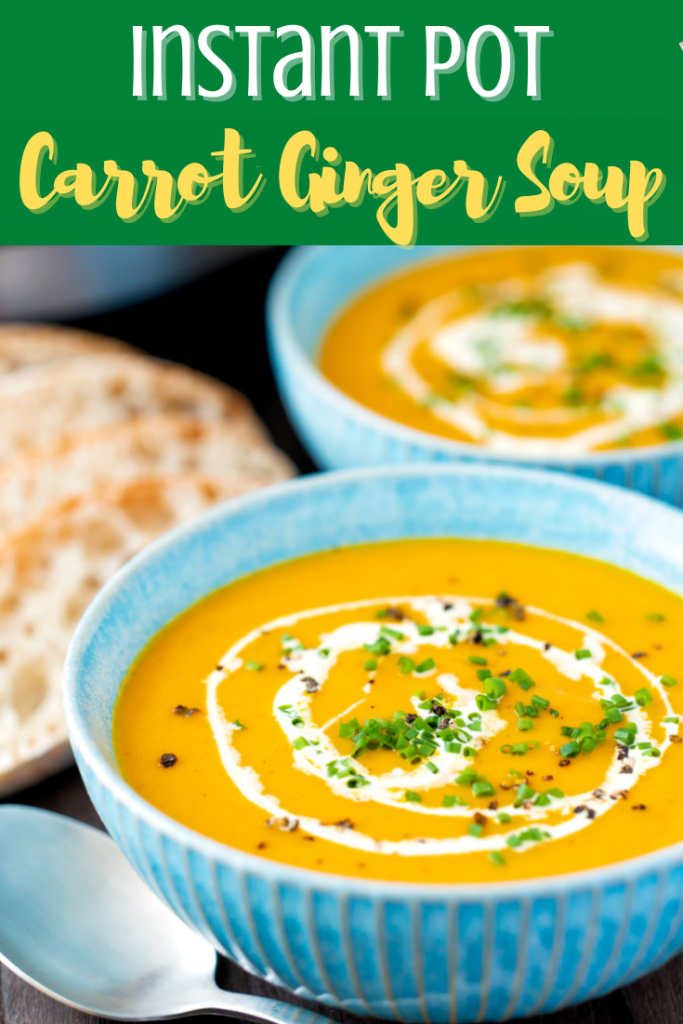 carrot and ginger soup in a bowl