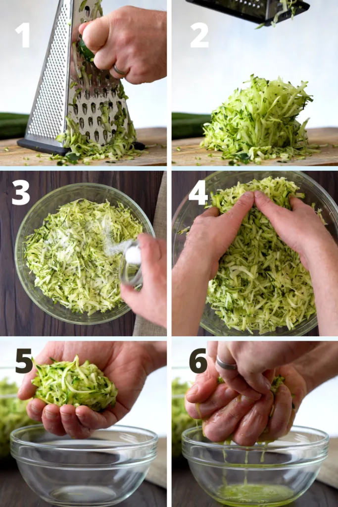 Steps to make Zucchini Fritters