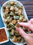 Vegan Fried Air fryer okra
