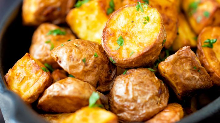 Air Fryer Baby Potatoes - The Belly Rules The Mind