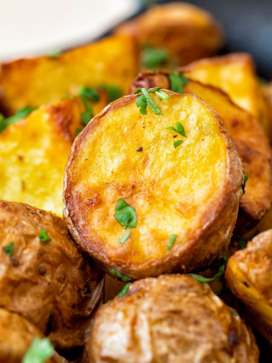 Air Fryer Roasted Baby Potatoes - The Belly Rules The Mind