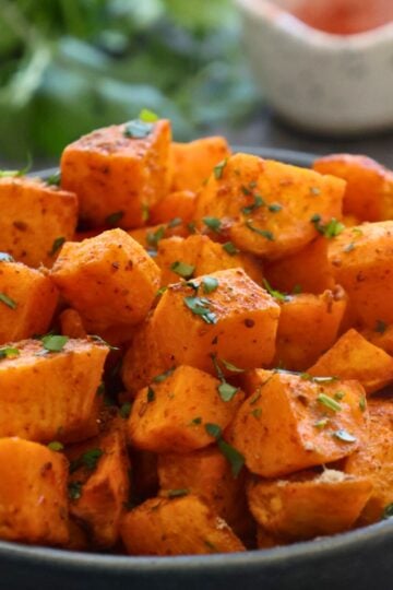 sweet potato cubes in air fryer