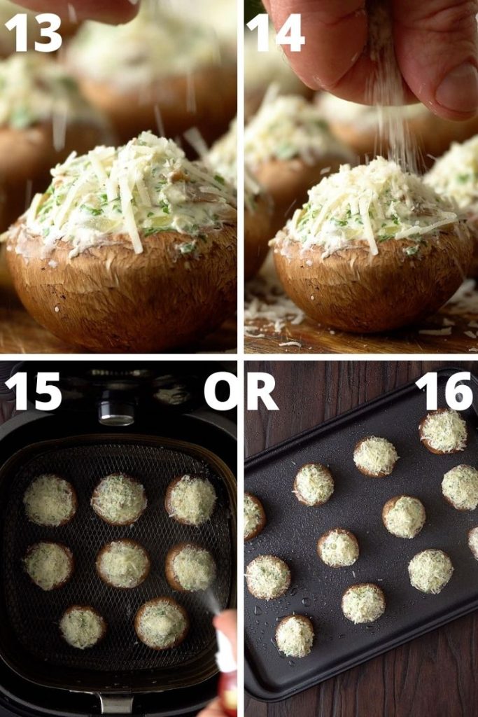 Cream cheese stuffed mushrooms step by step instructions 