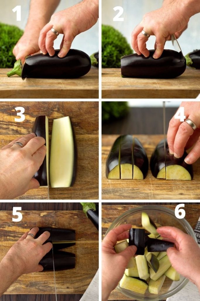 how to cut an eggplant step by step recipe