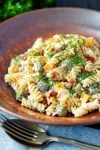 Dill pickle pasta salad
