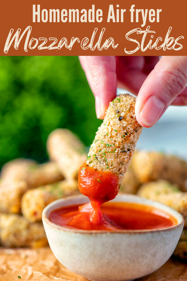 Air Fryer Mozzarella Sticks - The Belly Rules The Mind
