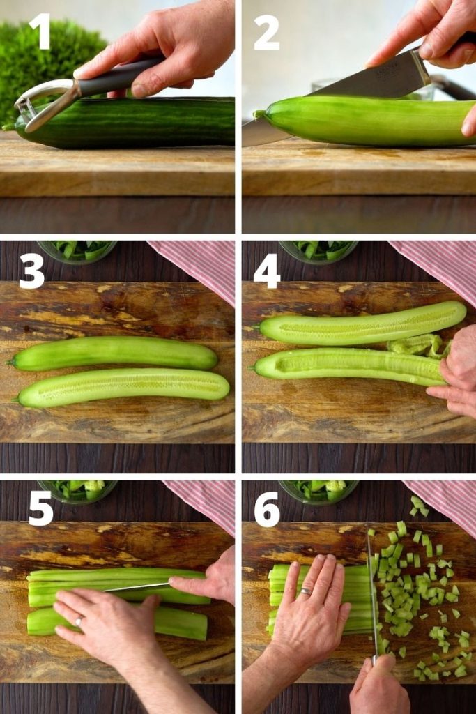 How to cut cucumber ,cucumber salsa , cucumber pico de gallo