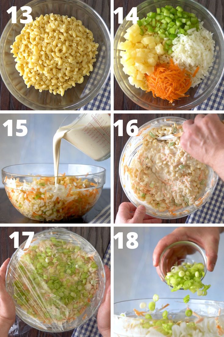 Hawaiian Macaroni salad step by step instructions