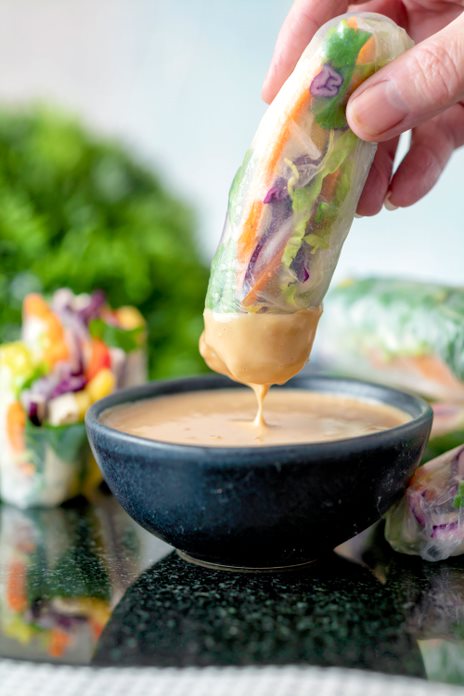 how to make peanut sauce for spring rolls