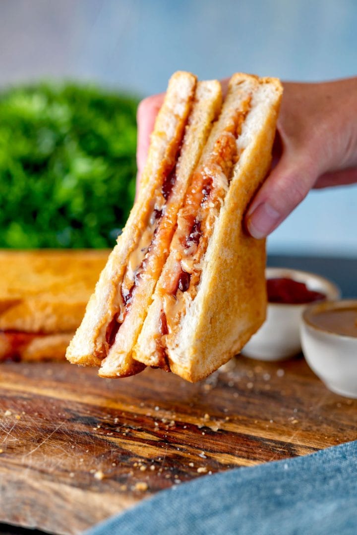 Air Fryer Peanut Butter and Jelly Sandwich The Belly Rules The Mind
