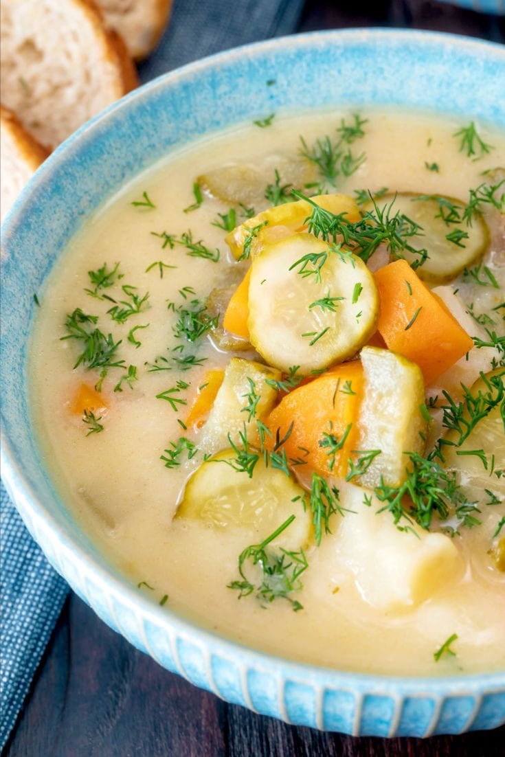 Polish Creamy Dill Pickle Soup Recipe Thebellyrulesthemind 8669