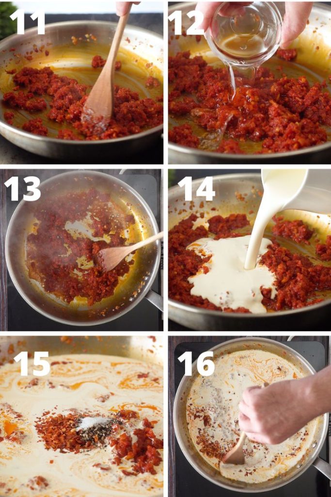 Gigi Hadid pasta step by step instructions 