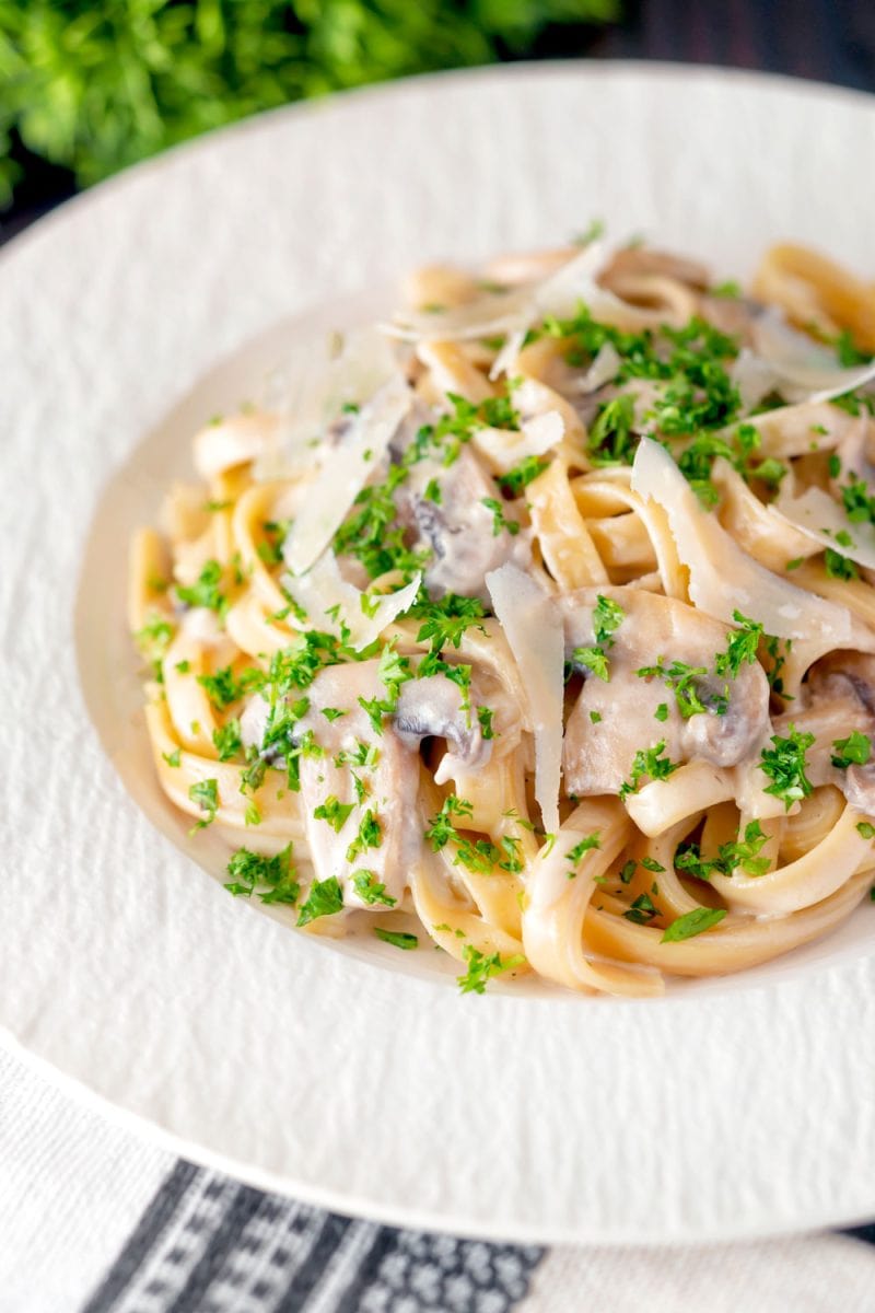 Creamy Mushroom Pasta in 10 Minutes - The Belly Rules The Mind