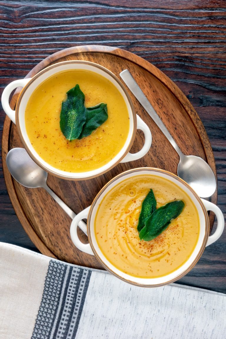 Roasted Acorn Squash Soup The Belly Rules The Mind
